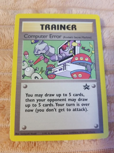 Pokemon Computer Error (Rocket's Secret Machine) 16 WOTC Black Star Promo NM