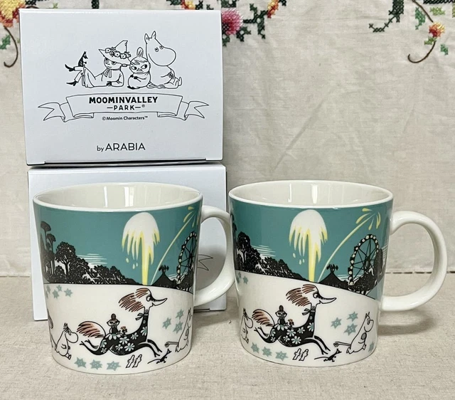 Juego de tazas exclusivas de Arabia Moominvalley Park de 2 2023