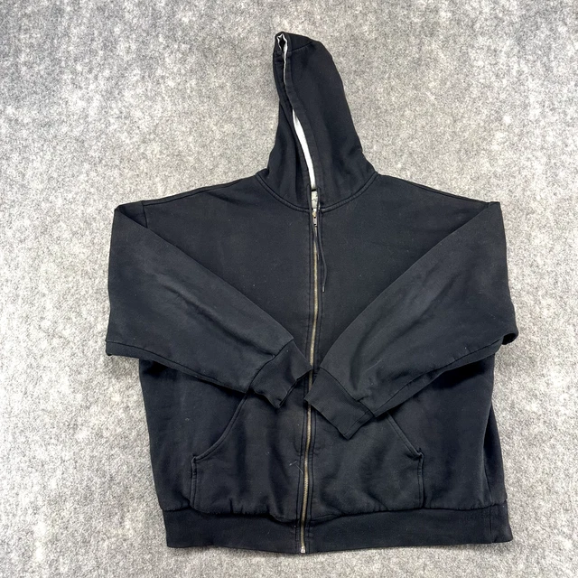 Dickies Sweater Mens 2XL XXL Black Full Zip Thermal Lined Sweatshirt Hoodie
