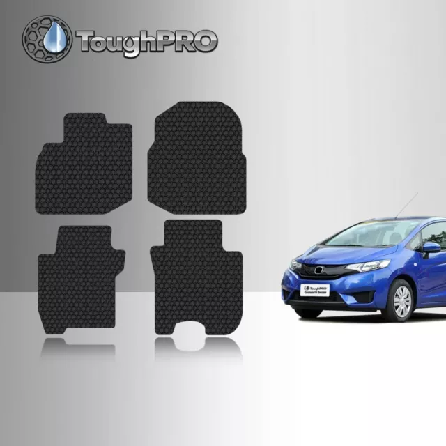 ToughPRO Floor Mats Black For Honda Fit All Weather Custom Fit 2007-2008