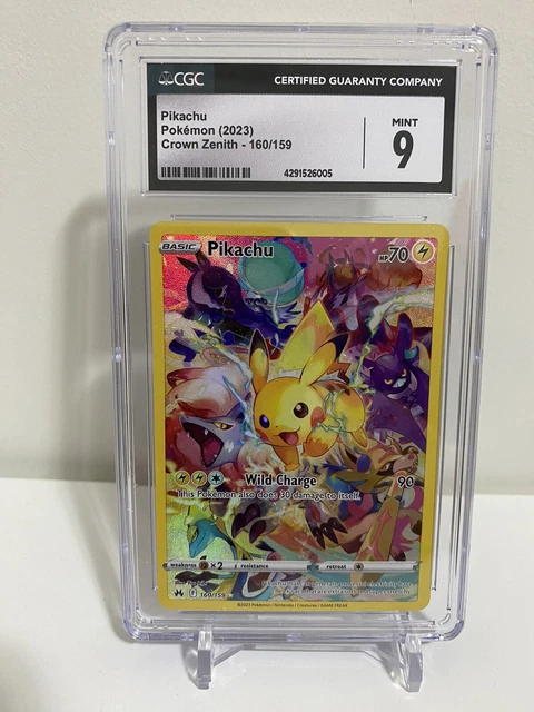 pokemon crown zenith pikachu card 2023 Pokmon Full Art PSA 10 PokePower Colorless Whimsy Tackle (50) Flip a coin Pikachu Pikachu 160/159 Crown Zenith