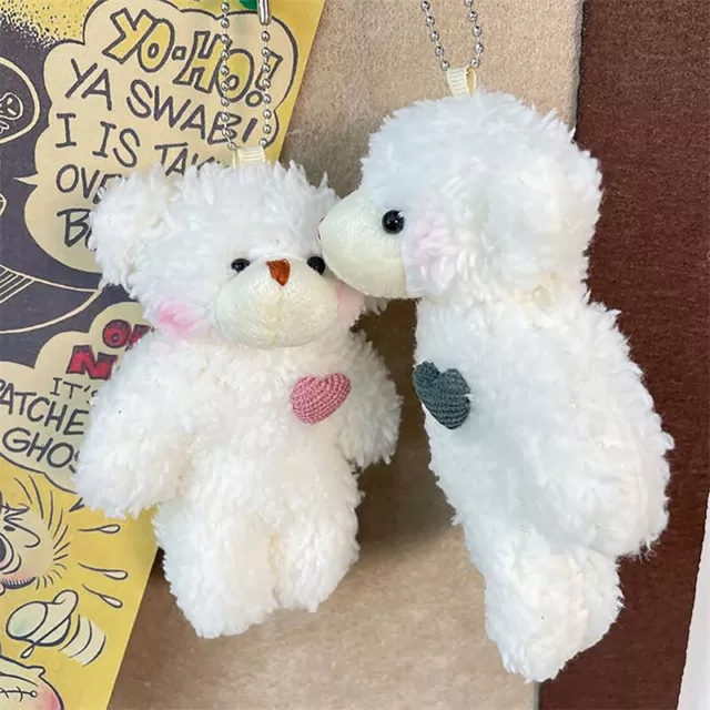 Cute Love Bears Plush Toys Doll Pendants Bear Stuffed Doll Keychain Bag Pend BII