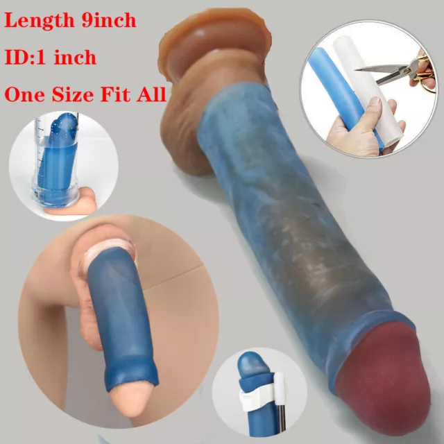 Male Penis-Extender Stretcher Max Vacuum Enhancer Enlarger Silicone Sleeve S-XXL