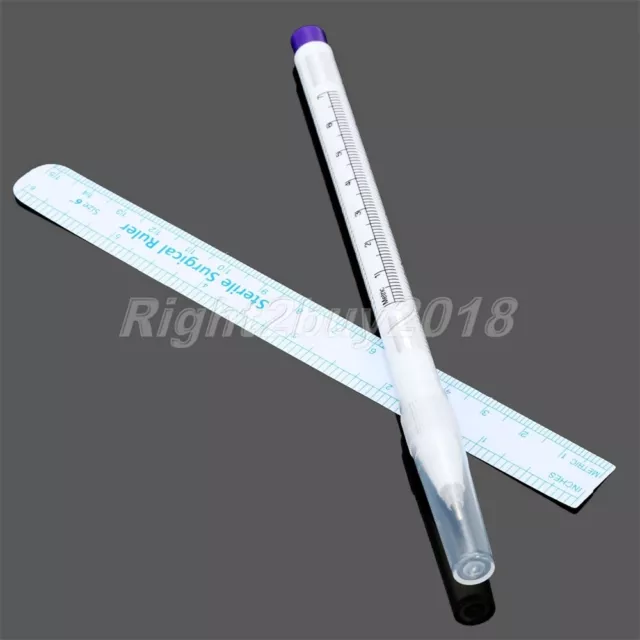 Surgical Skin Marker Pen & Ruler Body Piercing Tattoo Stencil Plastic Surgery