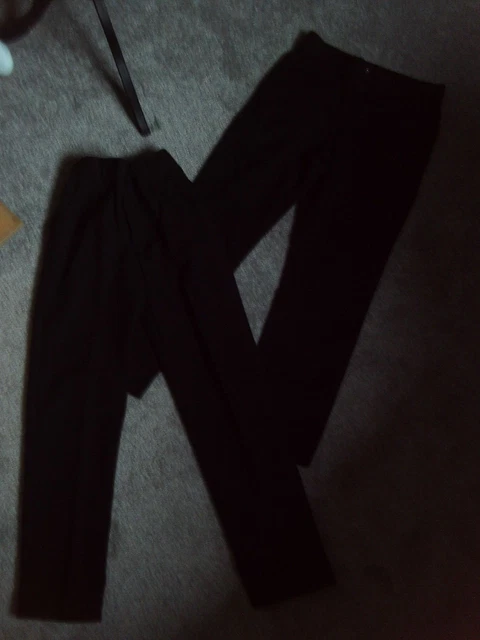 2 Paia Pantaloni Scuola Età 10/11 Prossimi E Noce Moscata