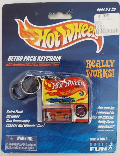 Hot Wheels Retro Redline Mini Car Keychain