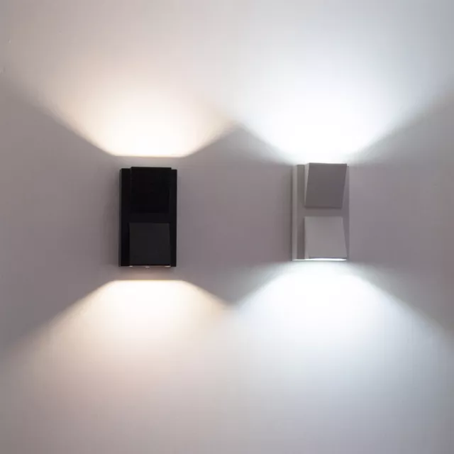 Applique A Led Cob Interno Esterno Faretto A Doppia Luce 10W Lampada Muro Parete