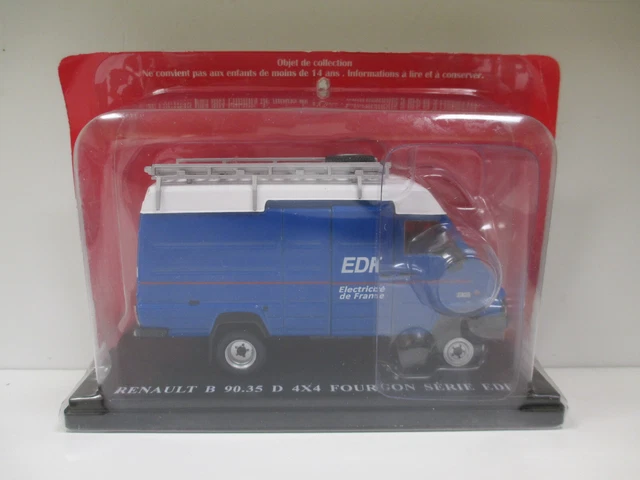 VÉHICULE MINIATURE RENAULT B70,35D 4X4 POMPIERS DE 1987 - Hachette - 1