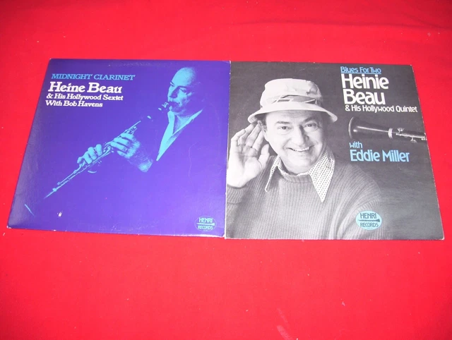 HEINE BEAU     2 Vinyl Records LPS     SIGNED & INSCRIBED     CLEARANCE!!!