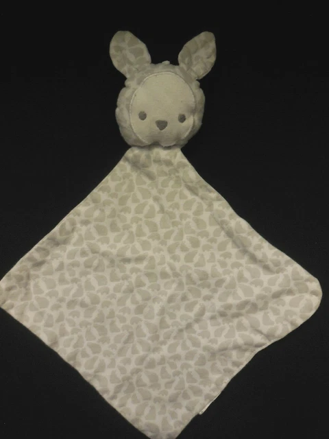doudou plat lapin blanc gros OBAIBI dessin ours