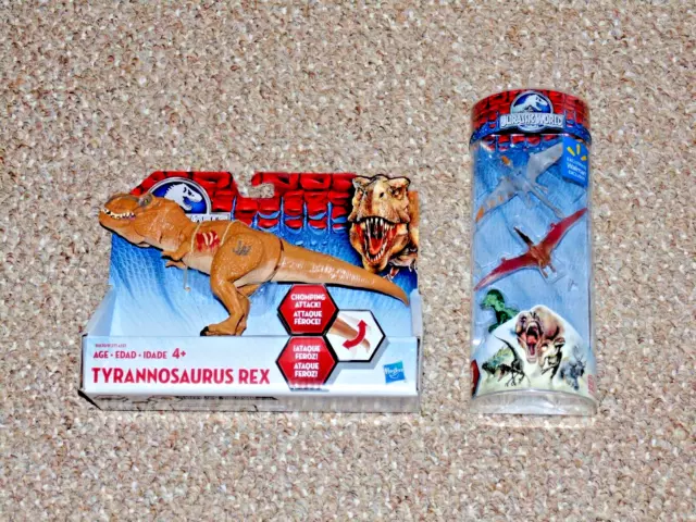 Hasbro Jurassic World Tyrannosaurus Rex & Wal-Mart Dino 3-Pack Lot Brand New