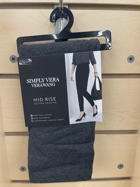 New With Tags Simply Vera Vera Wang Mid-Rise Cotton  Leggings Size Medium