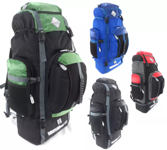 Large 120L Hiking Camping Backpack Rucksack Luggage Festival Travel Bag Holdall