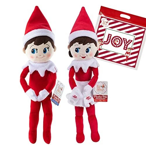 The Elf on the Shelf 12" Plushee Pal® Snuggler Elf Light Girl & Boy with Excl...