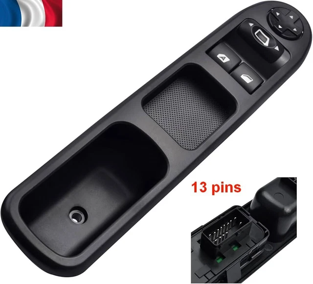 Bouton Lève-vitre Pour PEUGEOT 207, CITROËN C3 Picasso - Réf. 9654859177 | Neuf, Origine France
