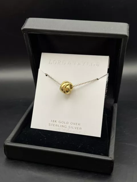 18K Gold Over Sterling Silver Necklace By Lord & Taylor Brand New With Tags $70