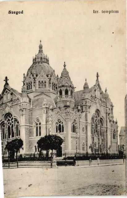 PC CPA JUDAICA, SZEGED, HUNGARY, SYNAGOGUE, Vintage Postcard (b20127)