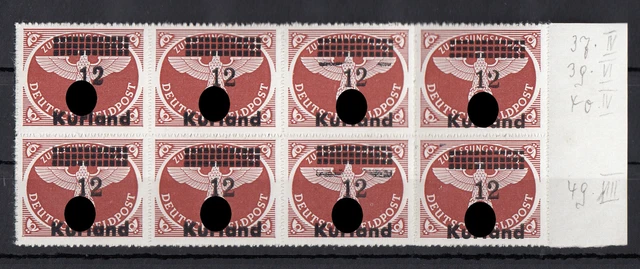 Kurland, Mi.-Nr. 4 B y  **   Aufdruckfehler