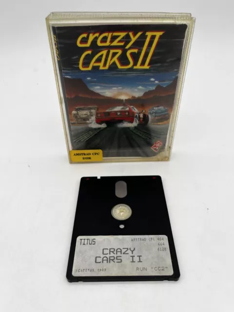 JEU CRAZY CARS 2 (1989) TITUS ★ AMSTRAD CPC 6128 664 ★ Complet ★ Disquette 💾✅
