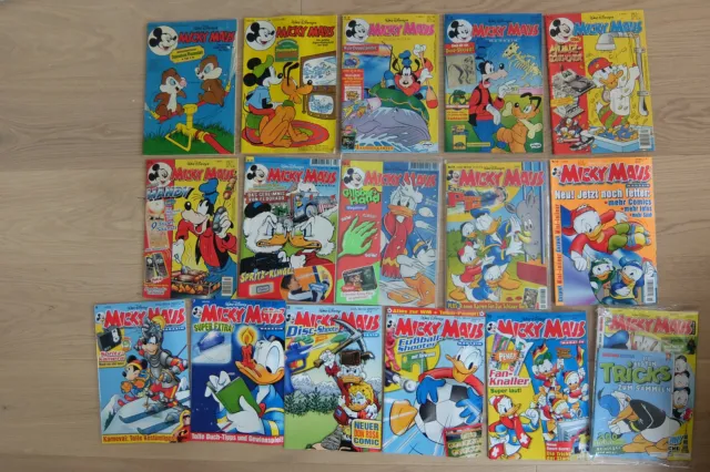 Konvolut 16x Walt Disneys Micky Maus 1977-2016 gemischt  für Sammler Z0-1