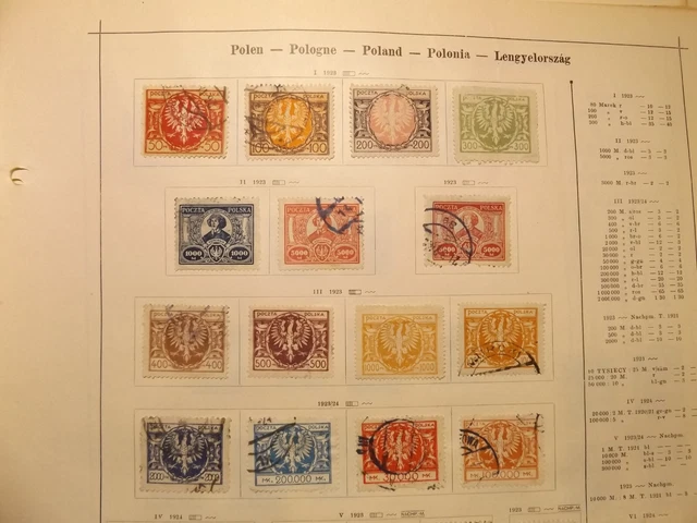 Polen  Sammlung auf Vordruckseiten ab ca 1918 9