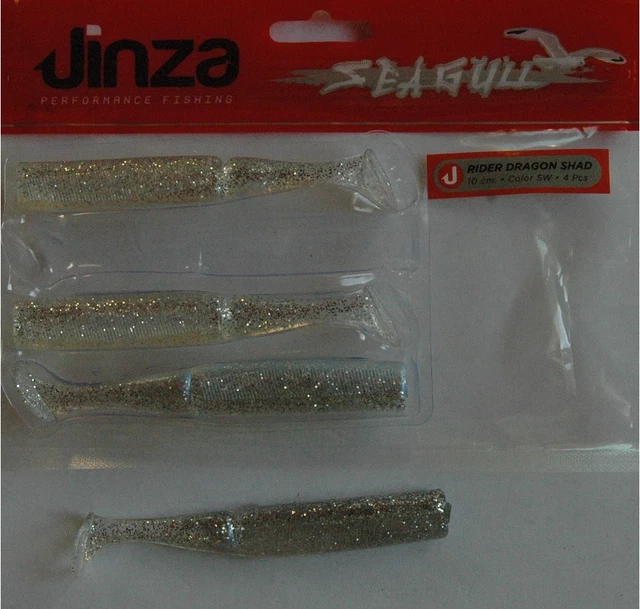 Lot De 2 Leurres Souples Grauvell Jinza Seagul Rider Dragon Shad BB 14cm