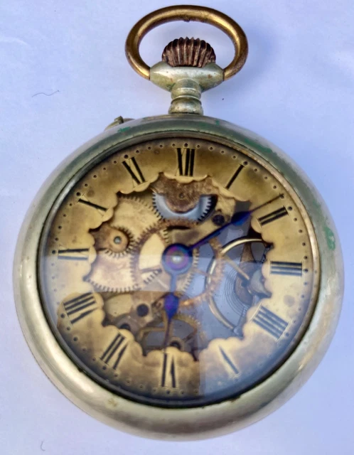 Montre à sales gousset squelette