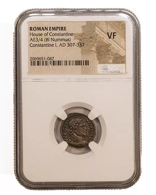 NGC ( VF ) Roman AE of Constantine I, the Great (AD 307-337) BI Nummus - Ancient