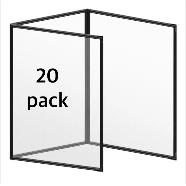 20-pack Tri-Fold Menu Cover, 3 Panel 8-1/2" x 11" | Black