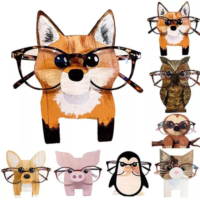 Animal Glasses Display Eyeglasses Holder Sunglasses Wooden Stand Display Rack AU