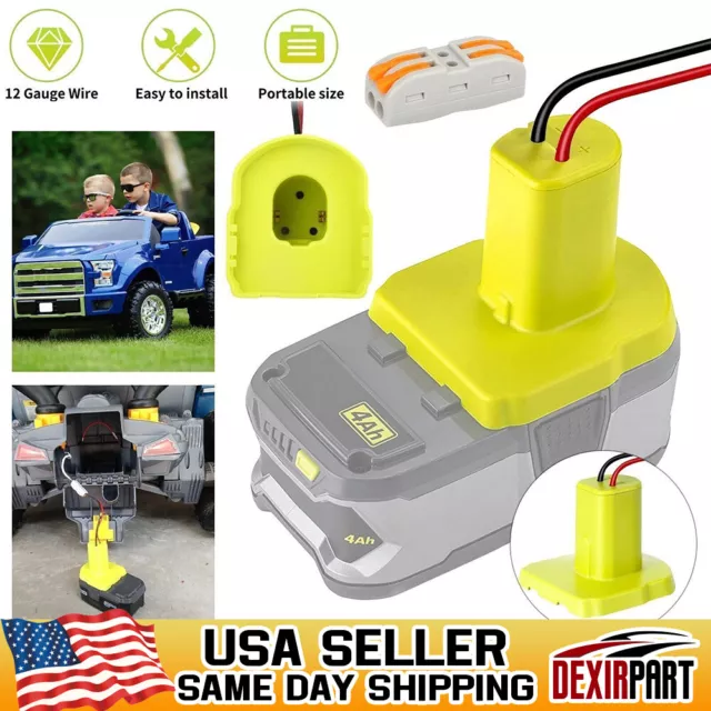 For Ryobi One+18V Power Converter Wheels Li-ion Battery Output Adapter DIY Tools