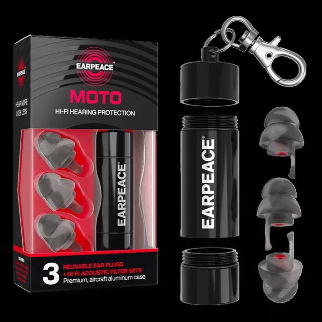 Earpeace Moto High Fidelity Earplugs Ear Protection Plugs Standard or Petite