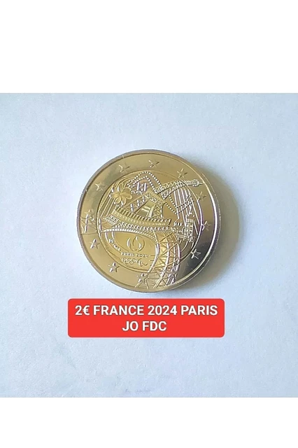 Scroll Of 25 X 2 Euro Commemorative Coins - France 2024 Paris Olympics Eiffel Tower UNC