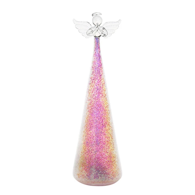Creativo Adorno de Mesa Regalos de Navidad 23.5X7CM Ángel de Oración Transparente