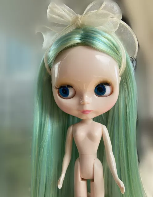 Takara 12" Neo Blythe Mix Blue&Green Hair Nude Doll from Factory TBO255