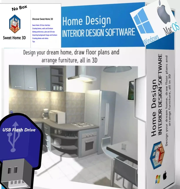 SWEET HOME 3D Graphic Interior Design CAD Architect Software ~ Windows ...