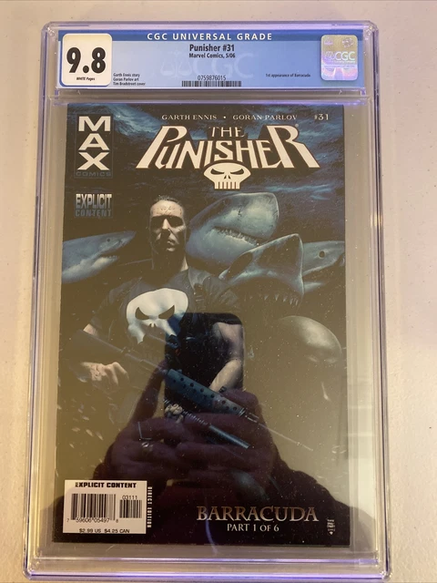 The Punisher 31, Max 2006, 1st Barracuda Garth Ennis Goran Parlov  CGC 9.8