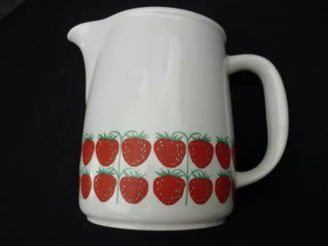 Appealing Vintage ARABIA Finland Strawberry Milk Jug Pitcher