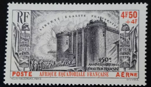 Afrika Äquatorial- Französisch Aef Post Luft Pa N° 9 neuer Stempel MH