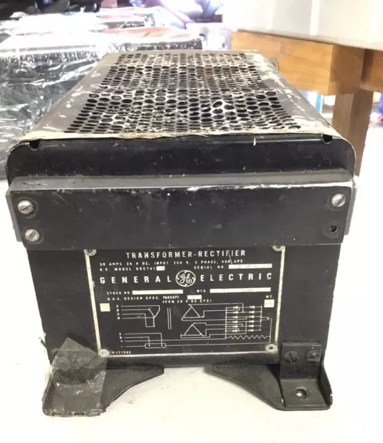 GE Aircraft Transformer/Rectifier Model 6RS7 41 (As Removed) Nostalgia/Art?