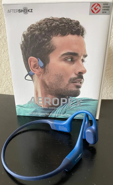 AfterShokz OpenRun Bluetooth Over the Ear Headphones - Blue *PARTS ONLY *