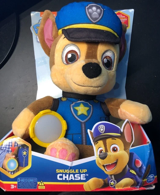 PAW Patrol, Snuggle Up Chase Plush with Torch and Sounds, for Kids Aged