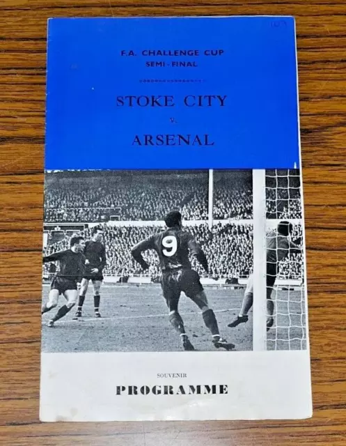 Stoke City vs Arsenal FA Cup Semi Final Replay Matchday Programme 1970/1971