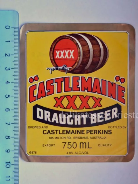 BIRRA CASTLEMAINE XXXX Australia bier beer vecchia ETICHETTA old LABEL vintage