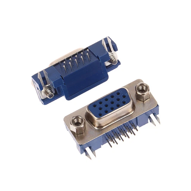 2Pcs VGA Interface 3.08 DB15 Three Rows Of 15PIN Holes Ultra-thin Female Seat-DB