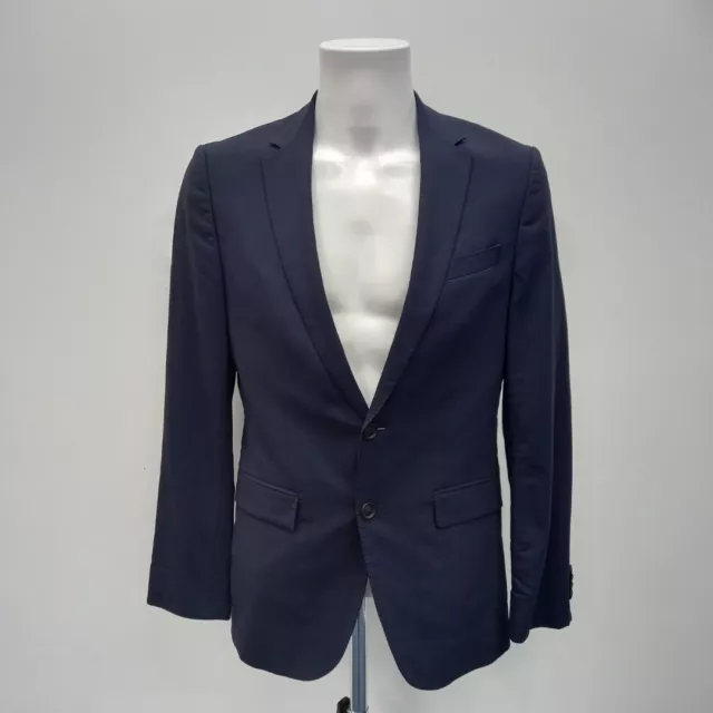 Hugo Boss Slim Wool Suit Jacket 38R IT48 Navy Men's RMF04-SM