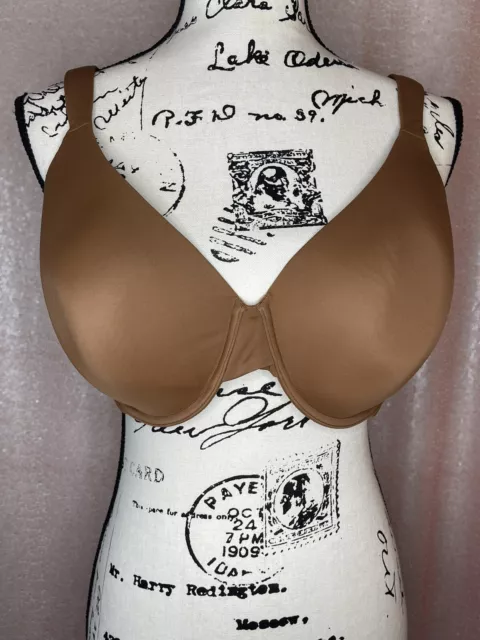 AMBRIELLE FULL FIGURE Everyday Full Coverage Bra 40DD Brown Underwire Lined  £17.87 - PicClick UK