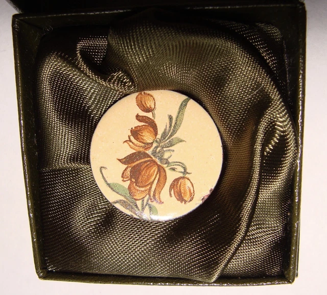CRUMMLES ENAMEL Badge Plate on Vintage Coppe Coin. Boxed with Insert.