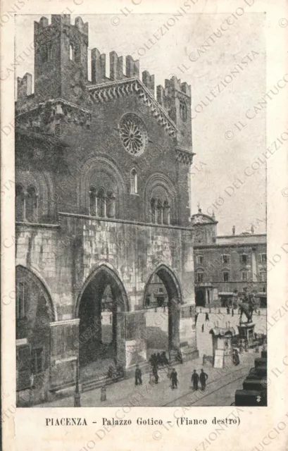 PIACENZA Palazzo Gotico Fianco destro Cartolina animata