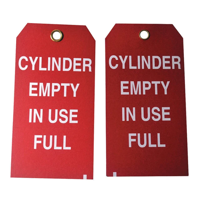 GRAINGER APPROVED 5ENZ1 Cylnder Status Tag,5 3/4in H,3in W,PK100